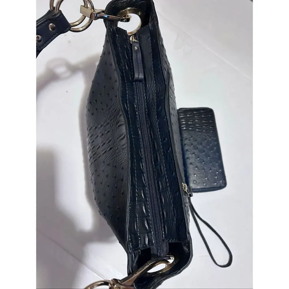 MKF Collection Wandy Vegan Leather Navy Womens Hobo & Clutch Wallet Set by Mia K - Picture 3 of 16